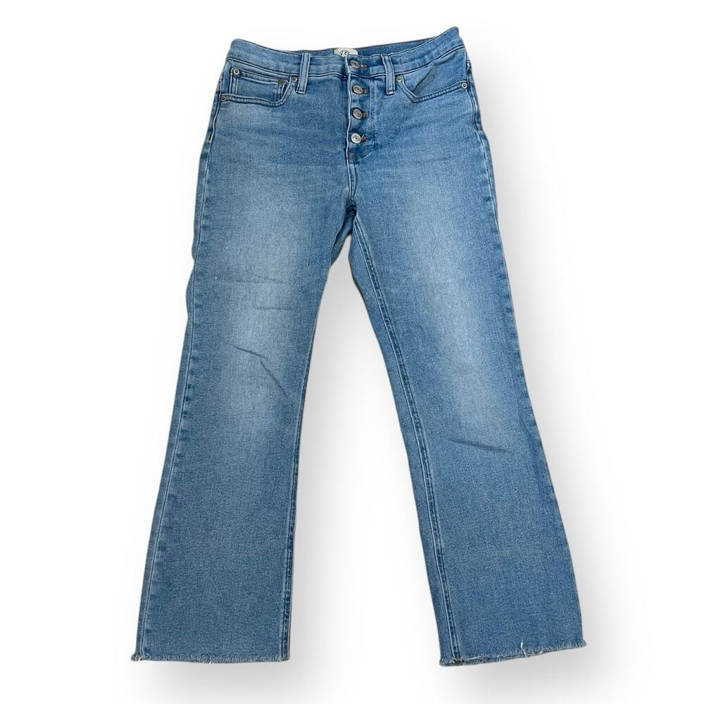 J Crew Denim Women’s 26 Billie 10” Demi Boot Crop Jeans Mid Rise Button Fly - Picture 2 of 14
